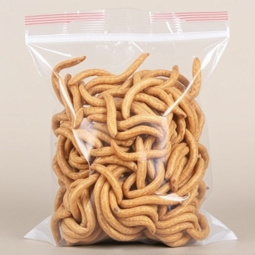 Clear bag of dried mealworms UK