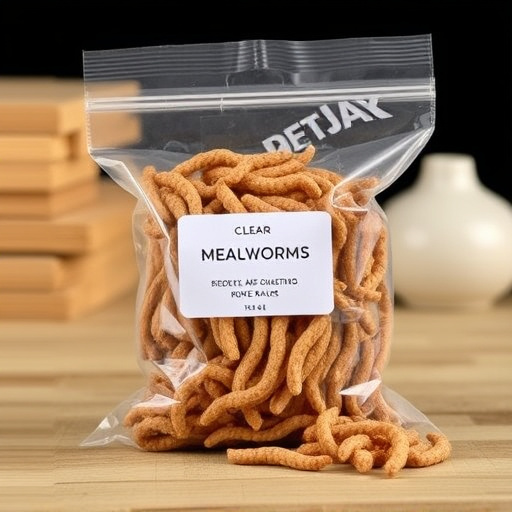 Clear bag of dried mealworms UK