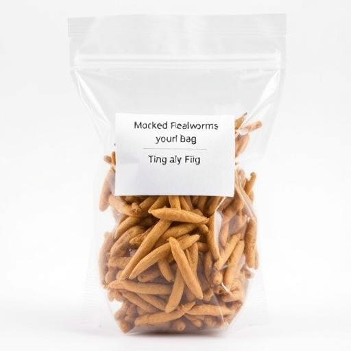 Clear bag of dried mealworms UK