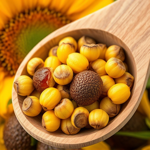 Close-up of sunflower hearts in scoop