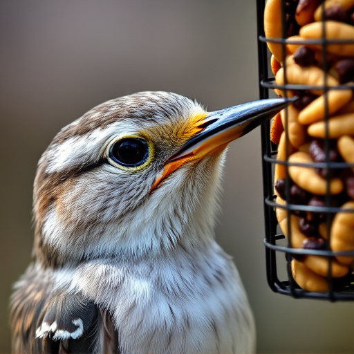 Close-up of wild bird food selection