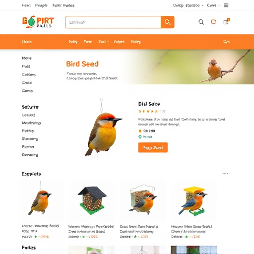 Online store bird seed product page