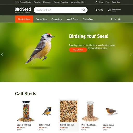 Online store bird seed product page
