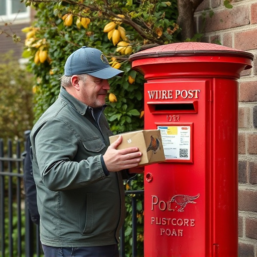 Postman delivering wild bird food parcel