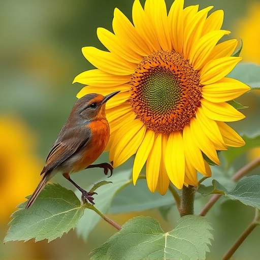 Robins pecking at sunflower heart mix