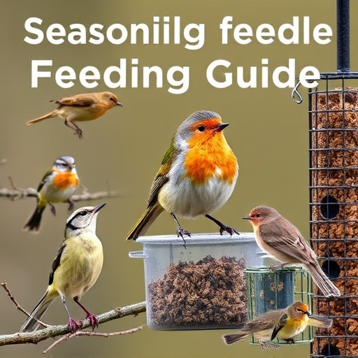 Seasonal bird feeding guide with UK birds