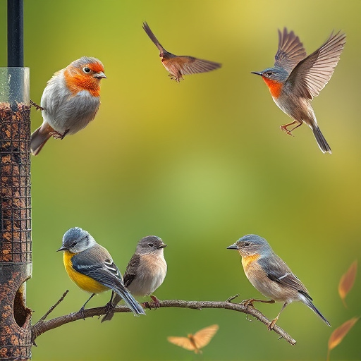 Seasonal bird feeding guide with UK birds