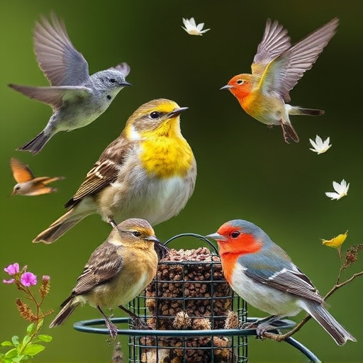 Seasonal bird feeding guide with UK birds