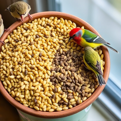 Selection of fine seeds for songbirds