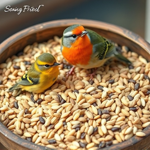 Selection of fine seeds for songbirds