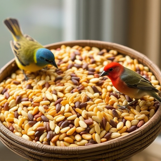 Selection of fine seeds for songbirds