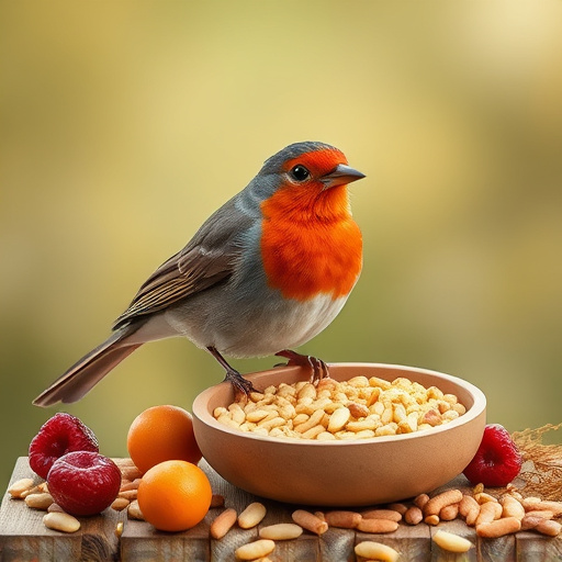 Soft food blend ideal for robins