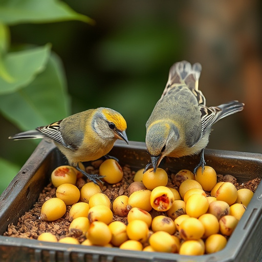 Tits feeding from tray of sunflower hearts