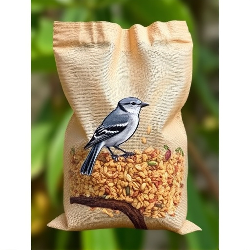 Wild bird seed in eco-friendly bag