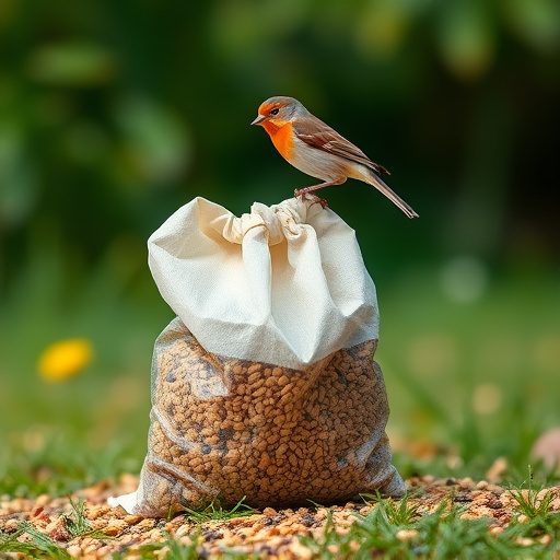 Wild bird seed in eco-friendly bag