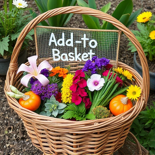 Add-to-basket screen with seed varieties
