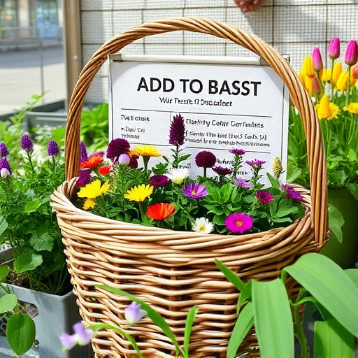 Add-to-basket screen with seed varieties