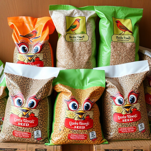 Assorted bird seed bags ready shipment