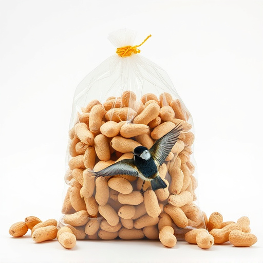 Bag of peanuts for wild birds