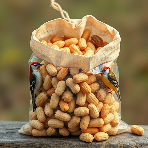 Bag of peanuts for wild birds
