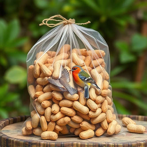 Bag of peanuts for wild birds