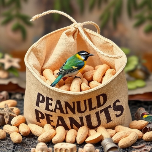Bag of peanuts for wild birds