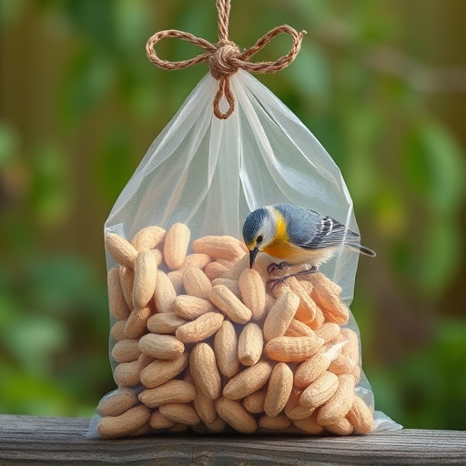 Bag of peanuts for wild birds