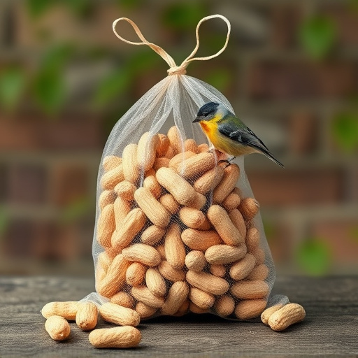 Bag of peanuts for wild birds