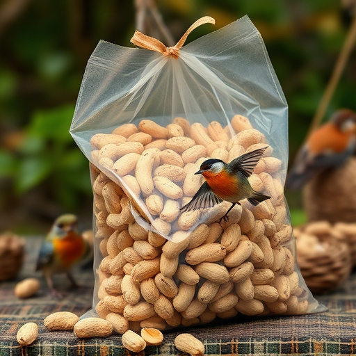 Bag of peanuts for wild birds