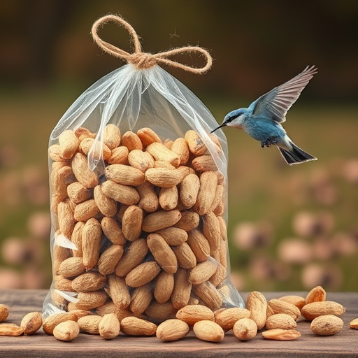Bag of peanuts for wild birds
