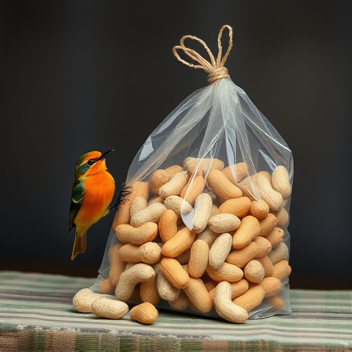 Bag of peanuts for wild birds