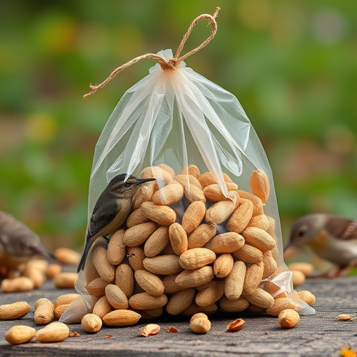 Bag of peanuts for wild birds