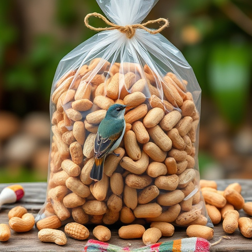 Bag of peanuts for wild birds