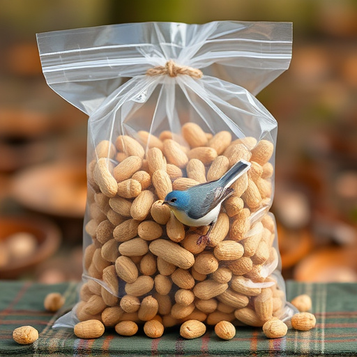 Bag of peanuts for wild birds