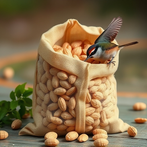 Bag of peanuts for wild birds