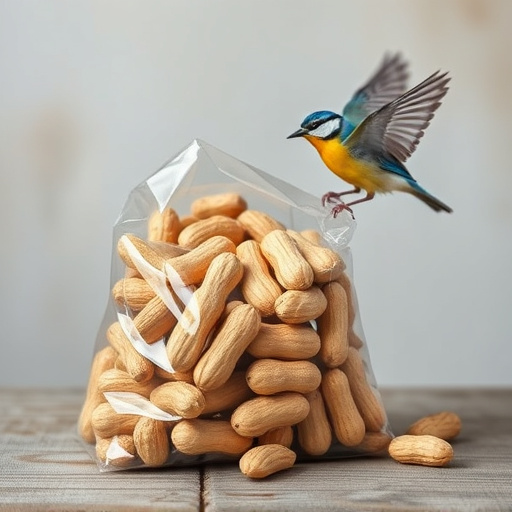 Bag of peanuts for wild birds