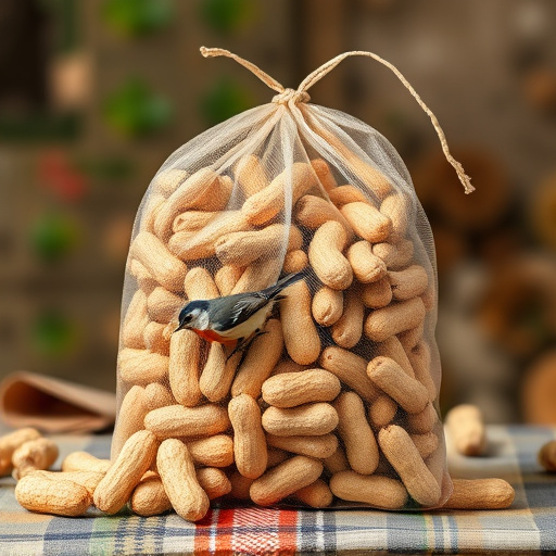 Bag of peanuts for wild birds