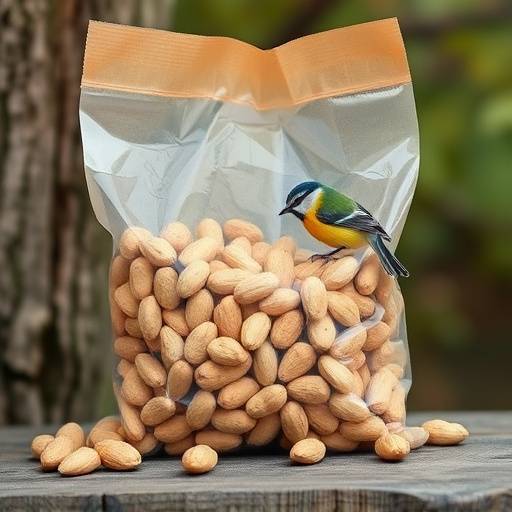 Bag of peanuts for wild birds