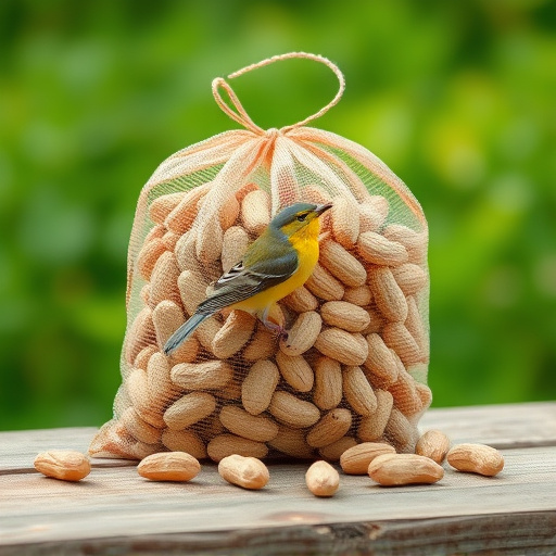 Bag of peanuts for wild birds