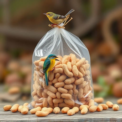 Bag of peanuts for wild birds