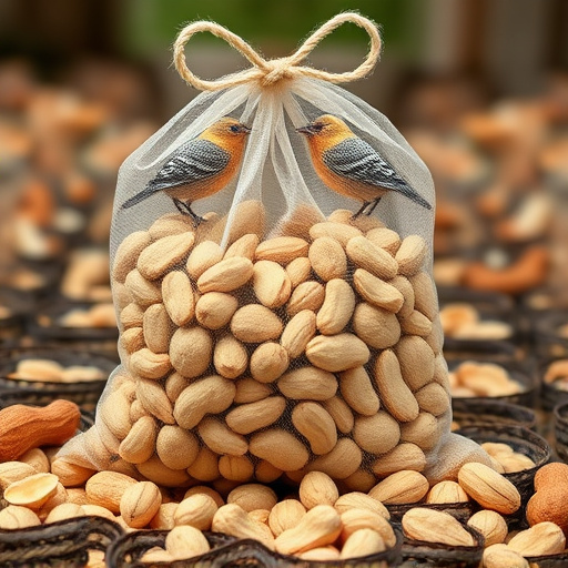 Bag of peanuts for wild birds