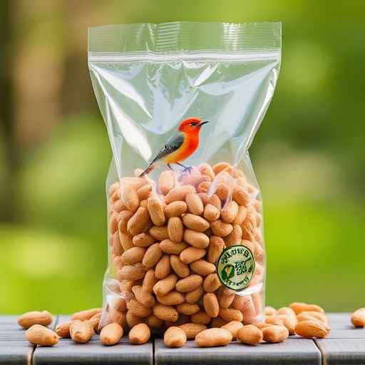 Bag of premium peanuts for wild birds