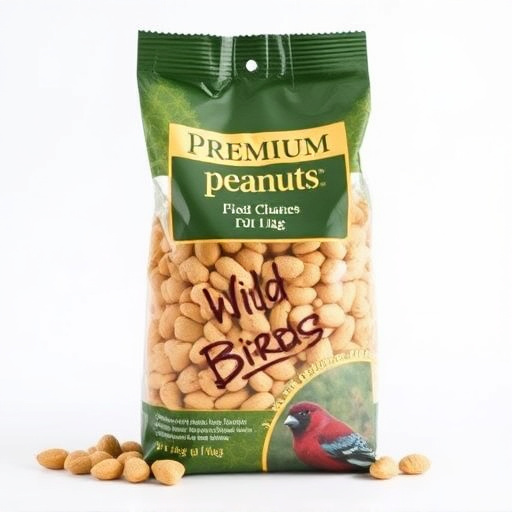 Bag of premium peanuts for wild birds