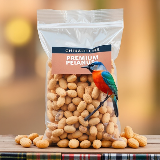 Bag of premium peanuts for wild birds