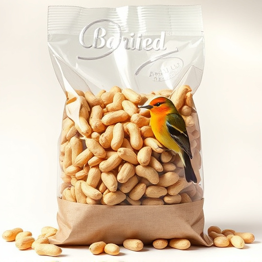 Bag of premium peanuts for wild birds