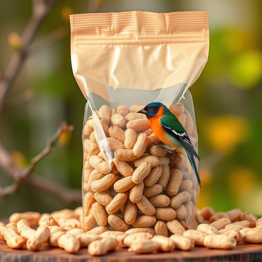 Bag of premium peanuts for wild birds