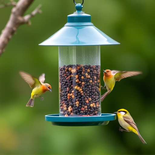 Bird feeders filled from subscription delivery