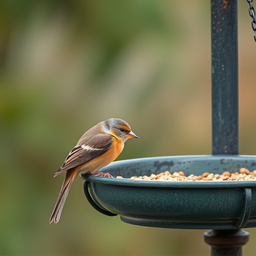Bird feeding bowl with no wheat food