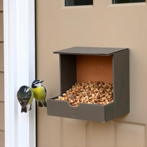 Bird food box left at front door