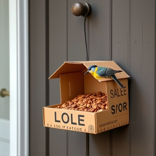 Bird food box left at front door